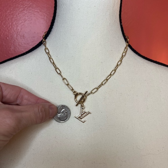 Stamped Louis Vuitton Authentic Upcycled LV charm necklace - Picture 10 of 13